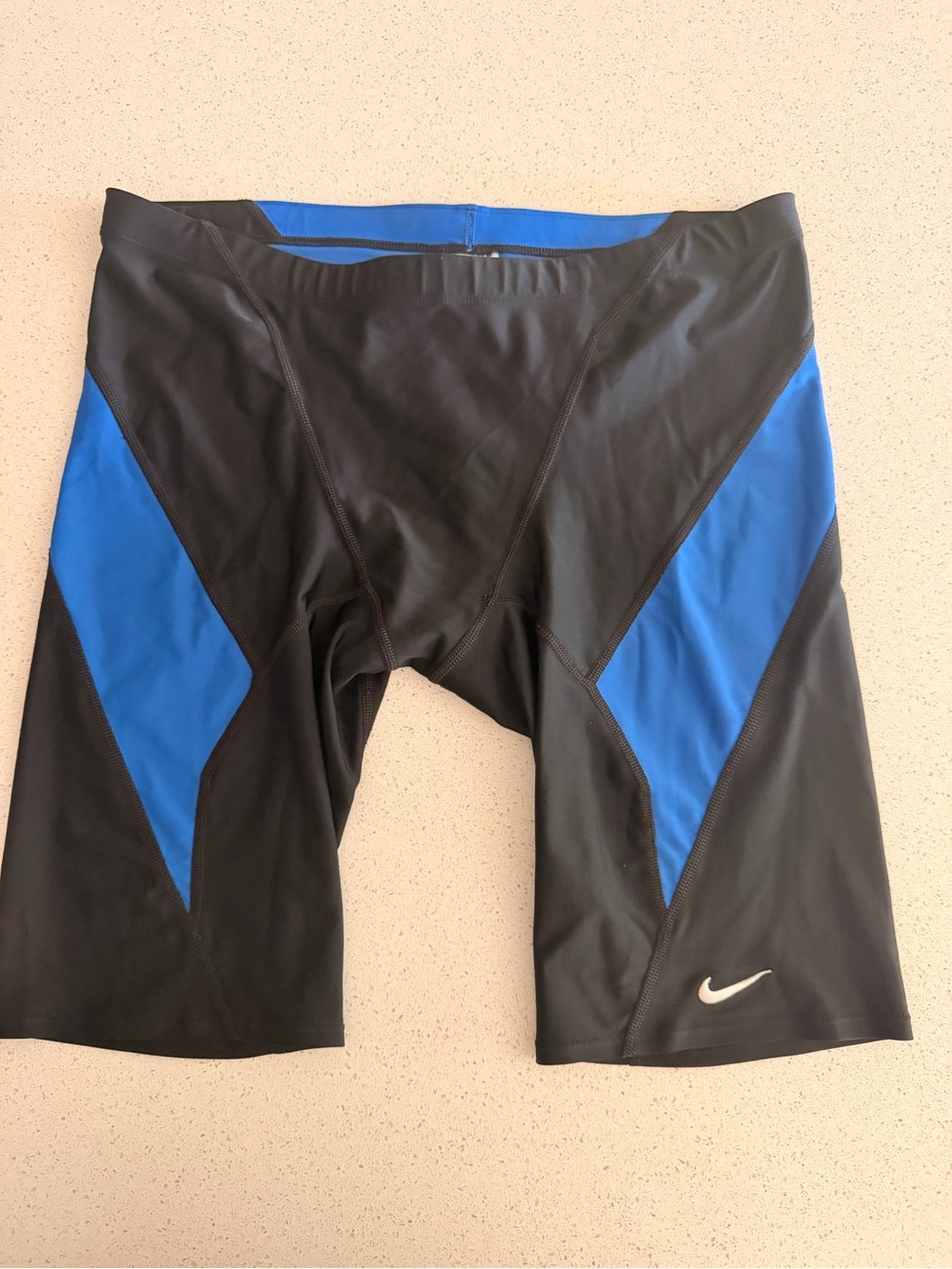 Nike Swim Men’s Size 36 Black Blue Jammer Competition Training Swim Shorts